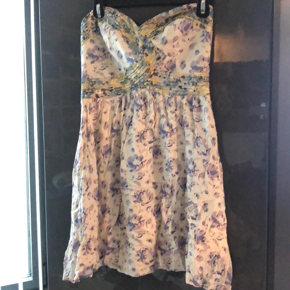 Floral strapless urban outfitters dress